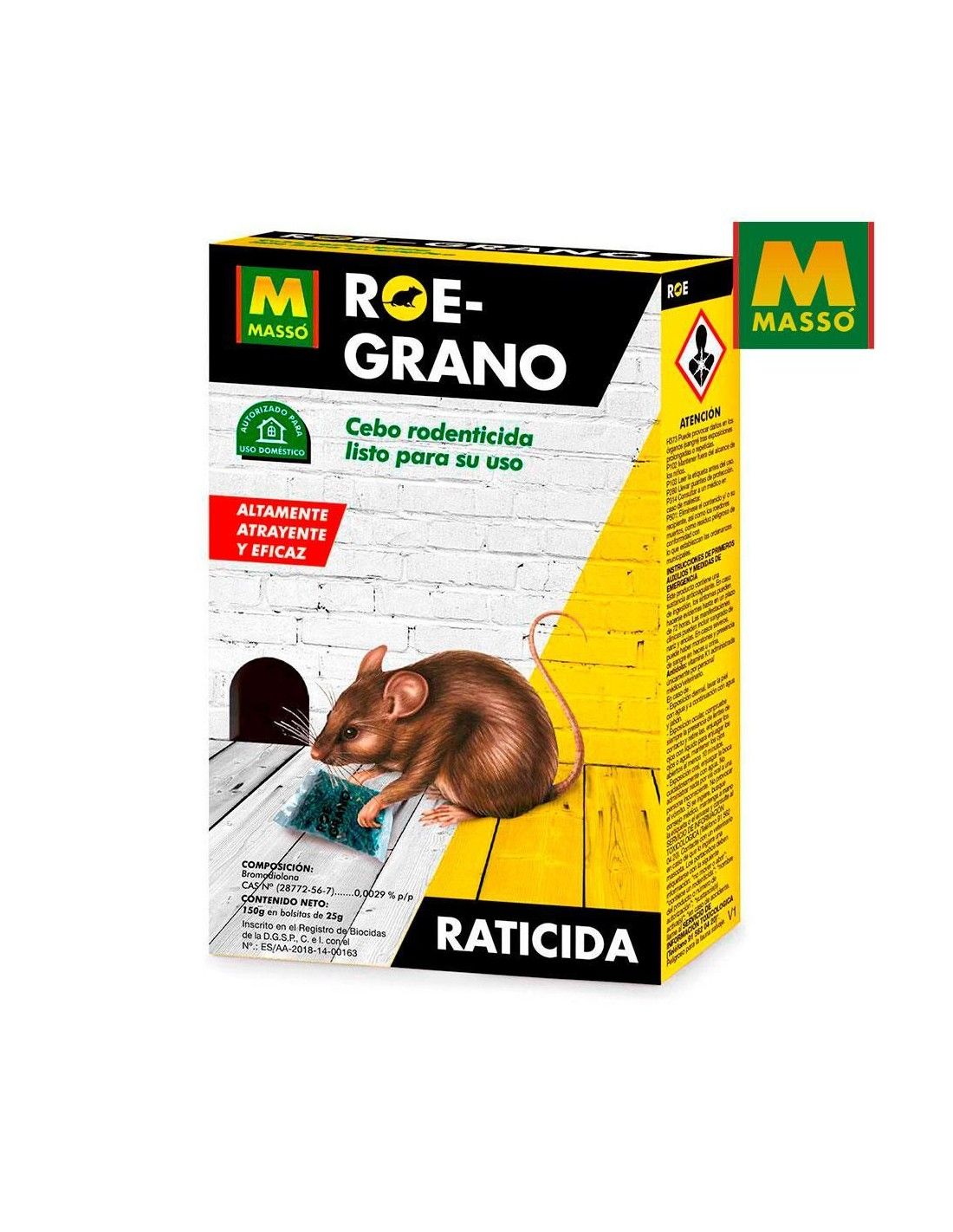 MASSÓ  Roe-grain 150 gr. mort aux rats