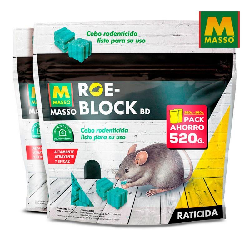 Roe-Block rodenticida 260g+260g 231535 Massó