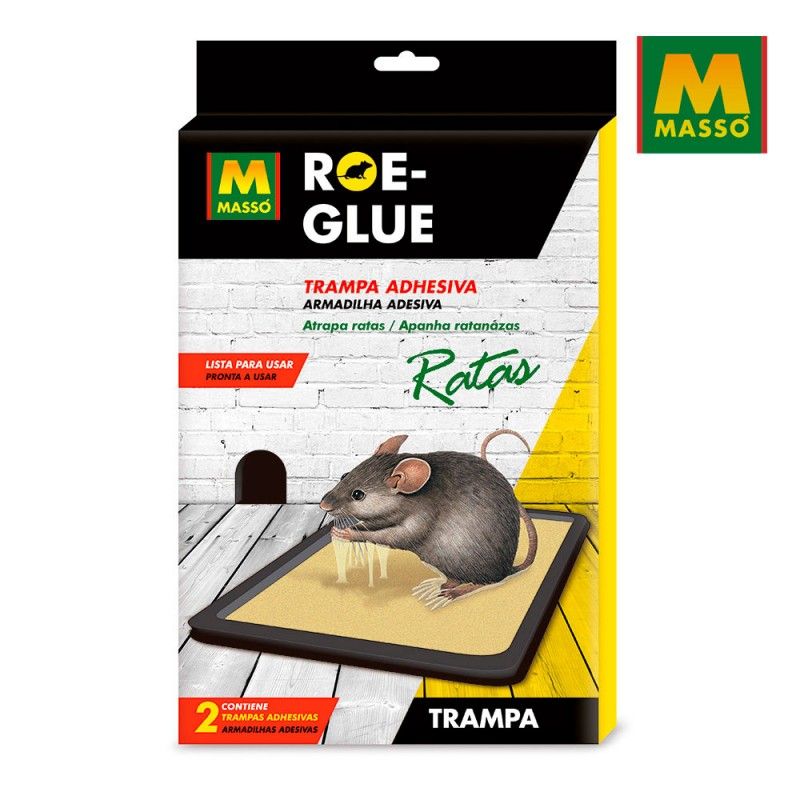 Armadilha adesiva Roe-Glue para ratos (embalagem de 2 unidades) 231556 Massó