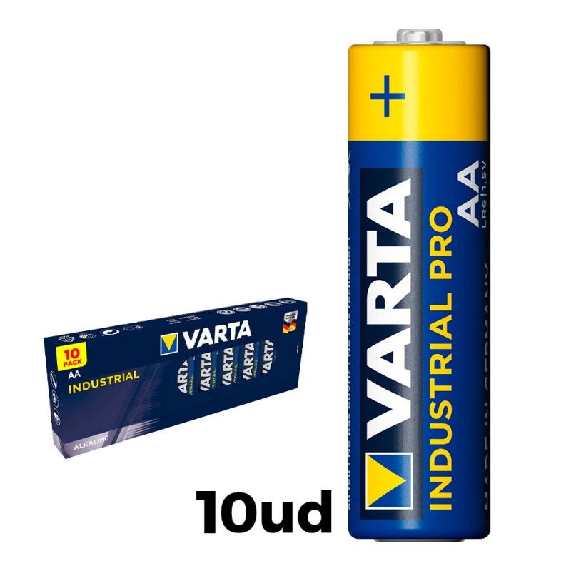 Pack 10 pilas aa lr6 varta industrial pro