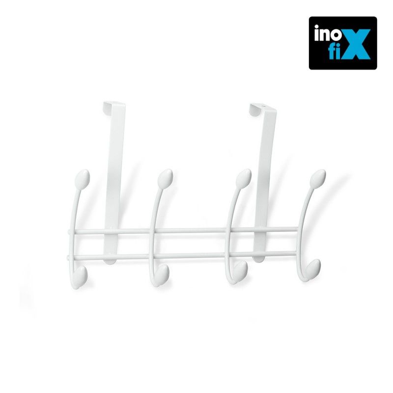 Colgador sobrepuerta acero  blanco blister  inofix