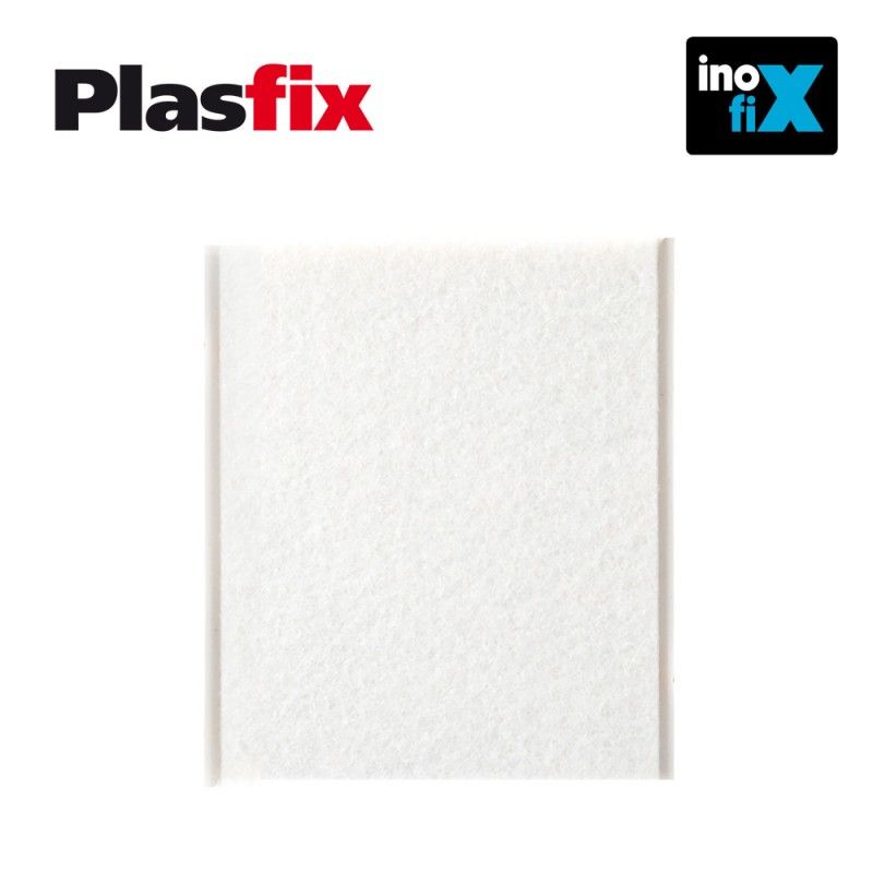 Pack 1 fieltro blanco sintetico adhesivo 100x85mm plasfix inofix