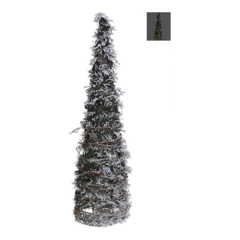 Árvore de Natal de rattan com 40 LEDs 80cm