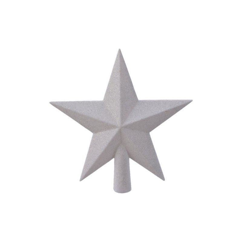 Estrela Branca para Árvore de Natal 19x4,2x19cm