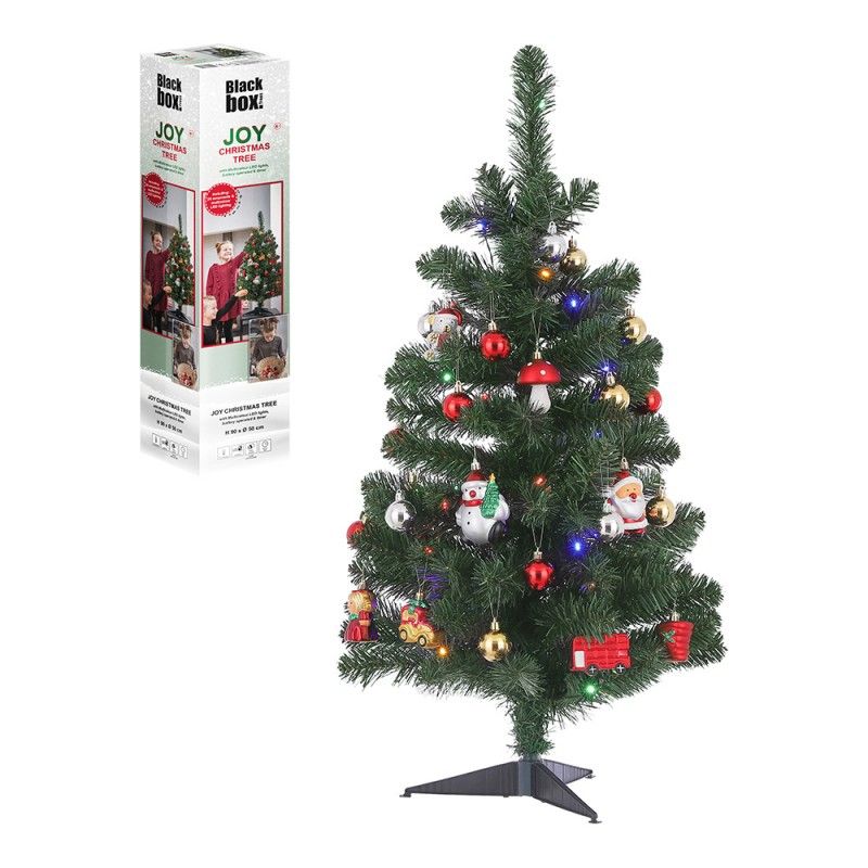 Kit infantil arbol de navidad con decoracion y luces led 