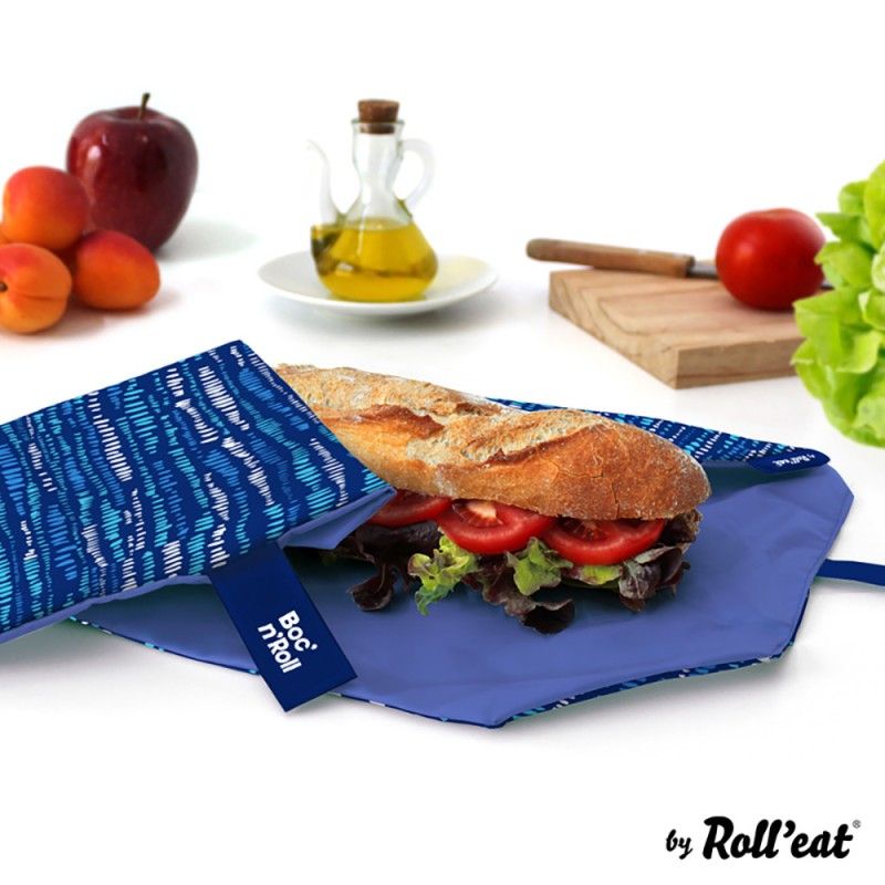 Porta-lanches reutilizável Boc'N'Roll Essential Azul Marinho 11x15cm