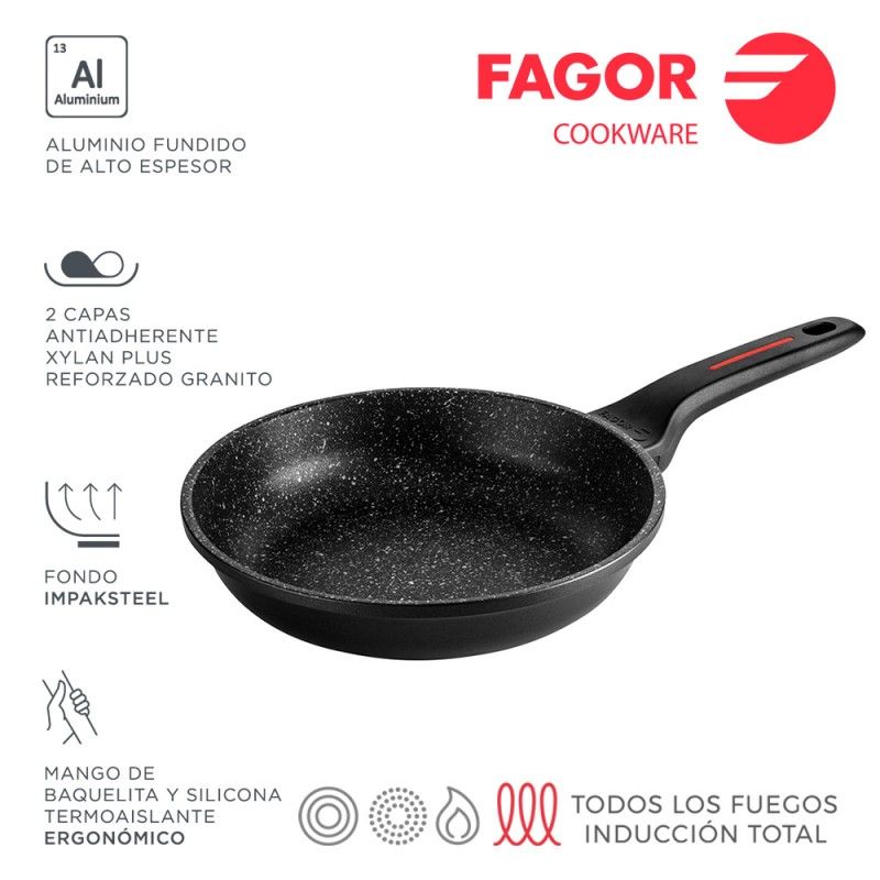 Frigideira Alutherm Ø18cm Preto Alumínio 3004 Fagor