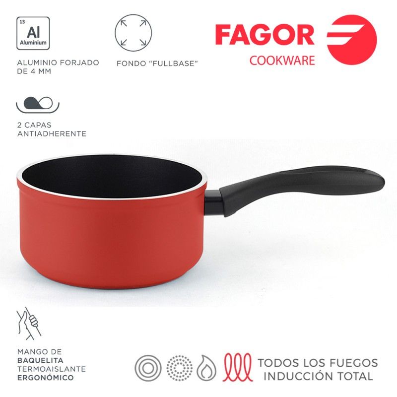 Cazo maxima ø16cm roja  aluminio 3004 fagor 