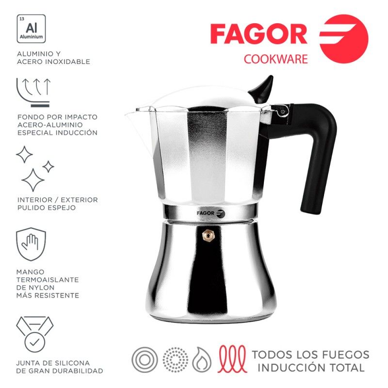 Cafetera cupy 6t aluminio 3004 fagor 