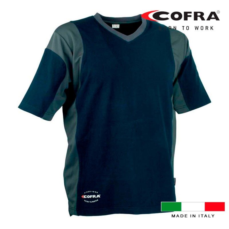 Camiseta java azul marino / gris oscuro cofra talla l