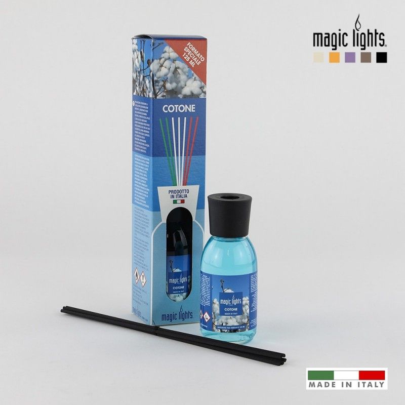 Difusor aroma mikado algodón 125ml. magic lights