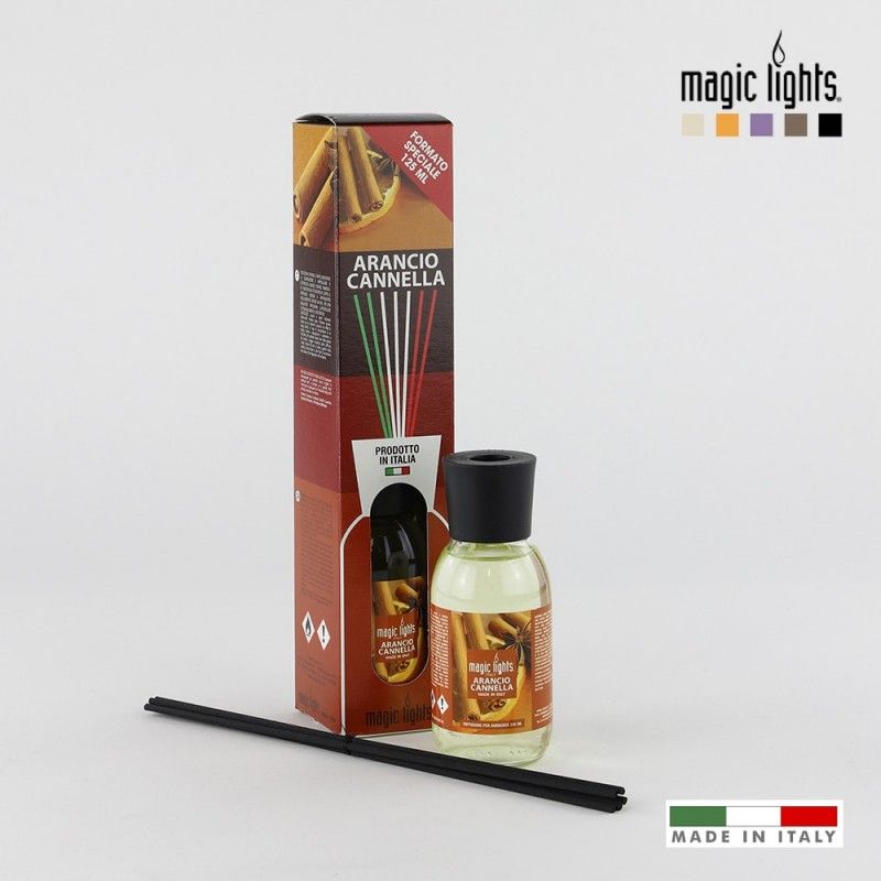 Difusor de Aroma Mikado Laranja-Canela 125ml Luzes Mágicas