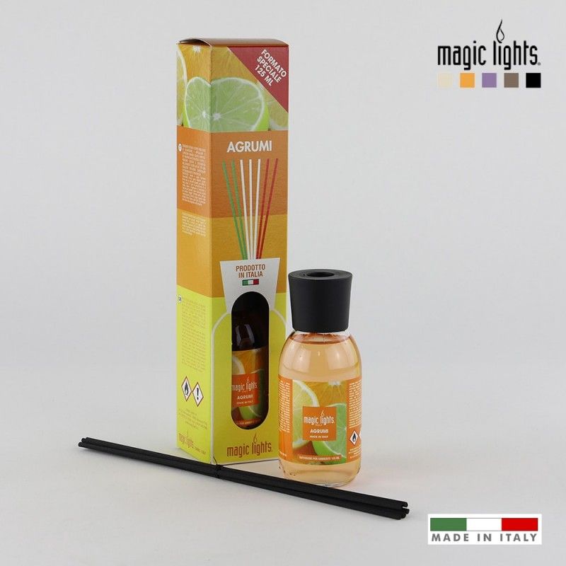 Mikado Difusor de Aroma Cítrico 125ml Luzes Mágicas