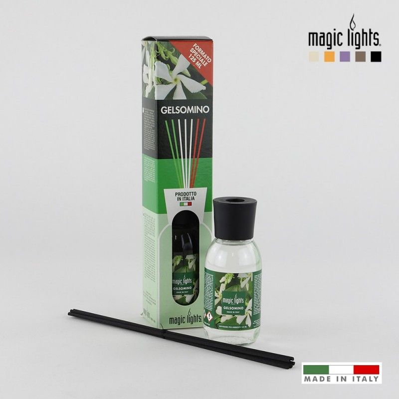 Difusor de Aroma Mikado Flores Brancas 125ml Luzes Mágicas