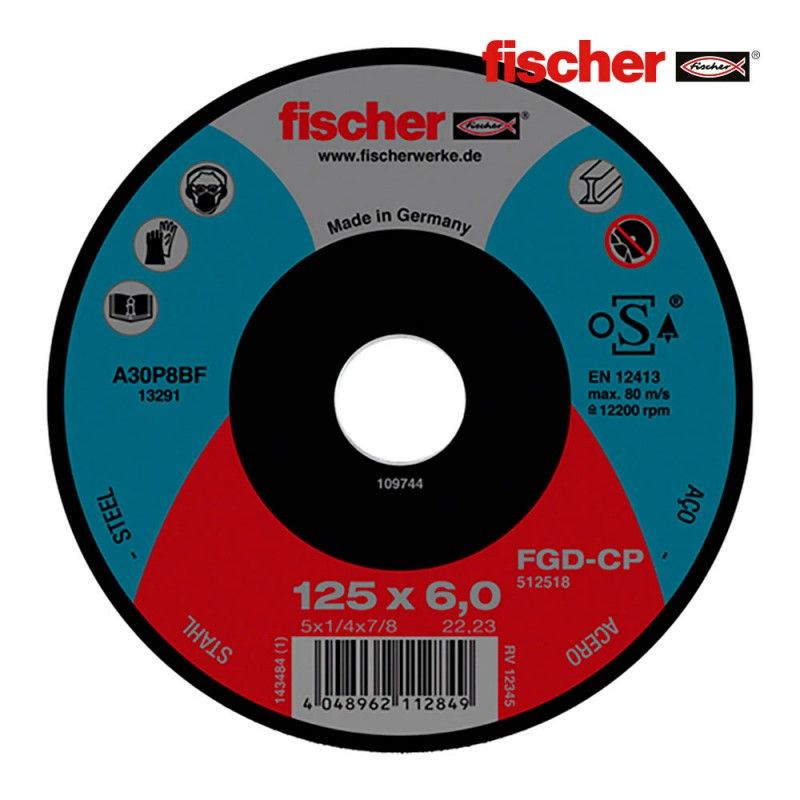 Disco de moagem FISCHER FGD-CP Ø125x6x22,23 para carbono 512518