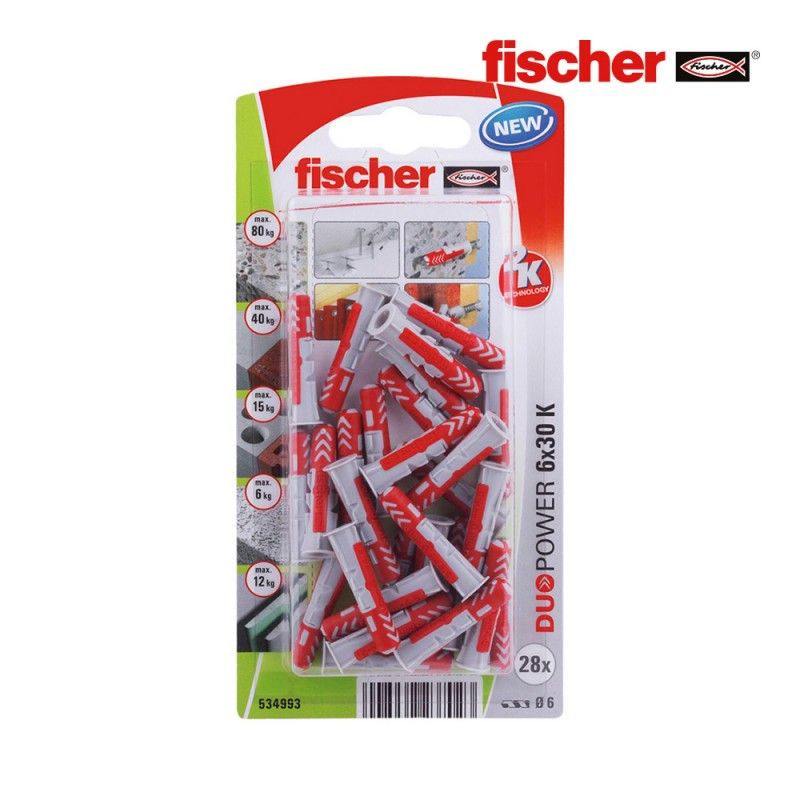 Blister 28 tacos duopower 6x30 fischer