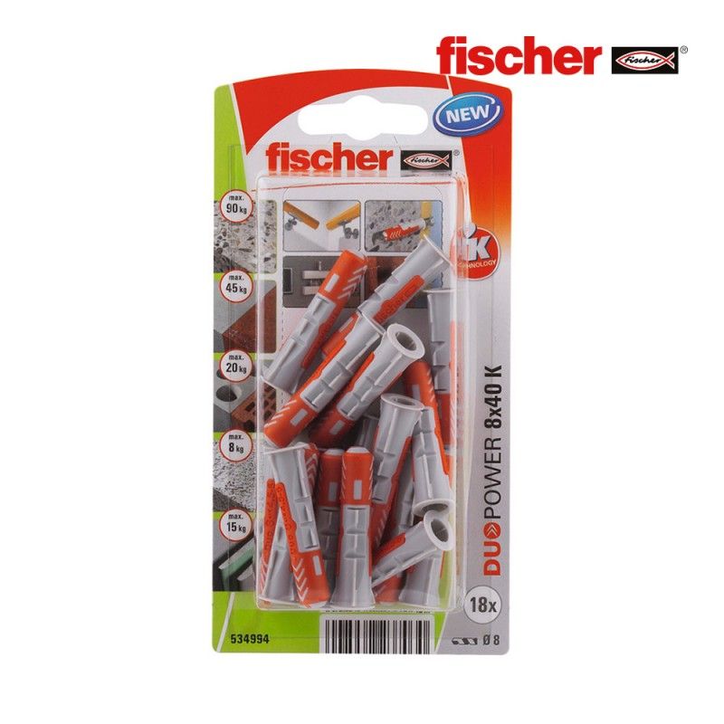 Blister 18 tacos duopower 8x40 fischer