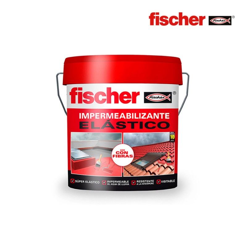 Impermeabilizante 1l gris con fibras fischer