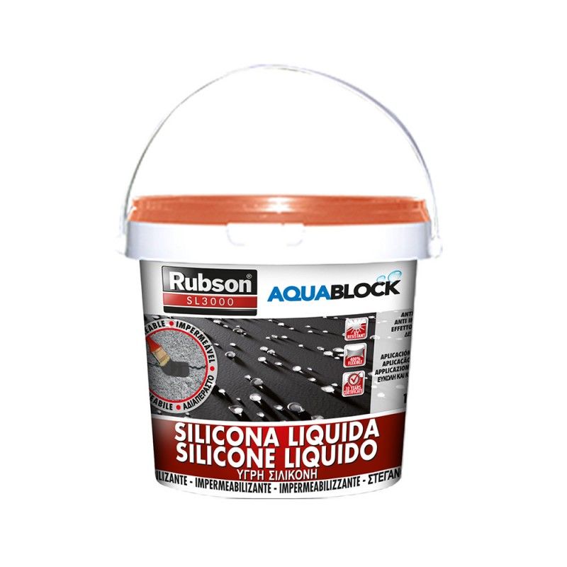 Telha AquaBlock impermeabilizante de silicone líquido Rubson 1kg 1894877