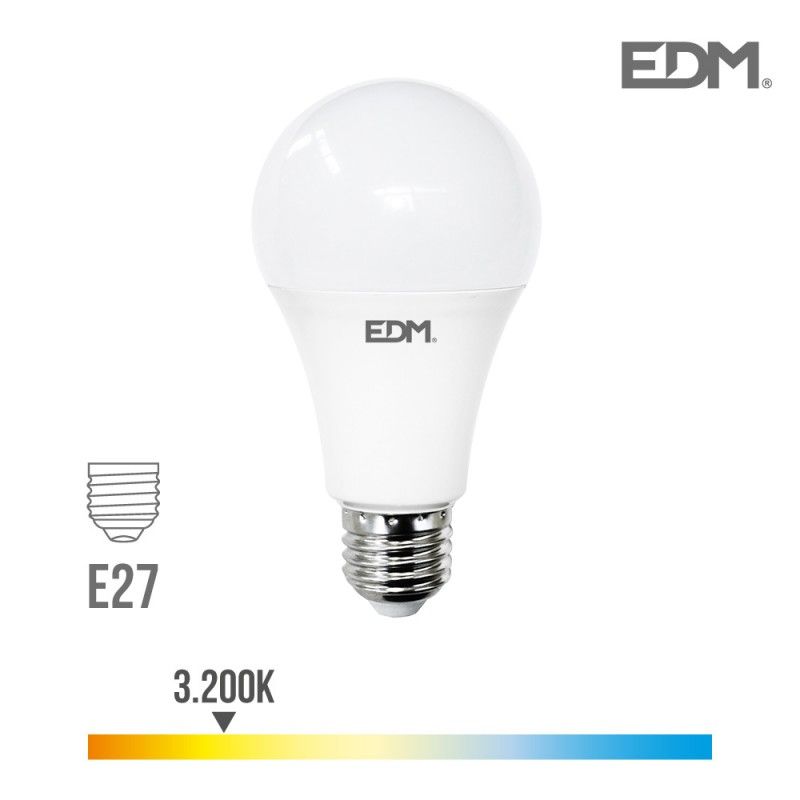 Lâmpada LED EDM Standard E27 24W 2600lm 3000K Luz Quente Ø7x13,6cm