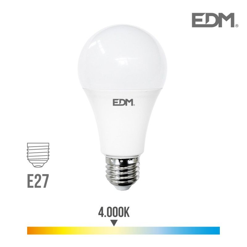 Bombilla standard led e27 24w 2700 lm 4000k luz dia edm