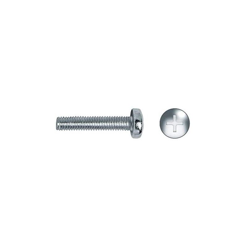 Box 500 uni panned metric screw philips din / ref 7985 4x25 zinc plated