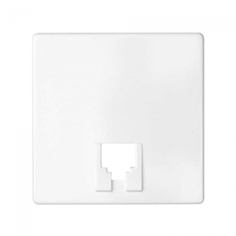 Plaque pour prises téléphoniques RJ11 et RJ12 Simon 82 blanc mat SIMON 8200062-090