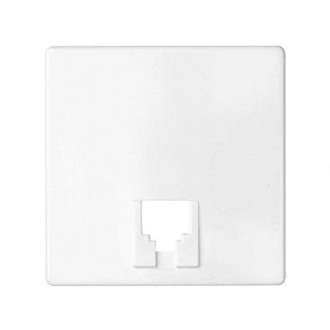 Platte für RJ11- und RJ12-Telefonbuchsen Simon 82 mattweiß SIMON 8200062-090
