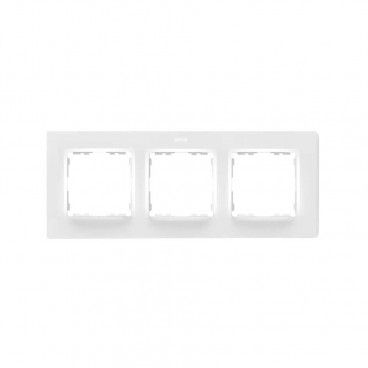 Cadre Simon 82 avec 3 éléments blanc mat SIMON 8200637-090