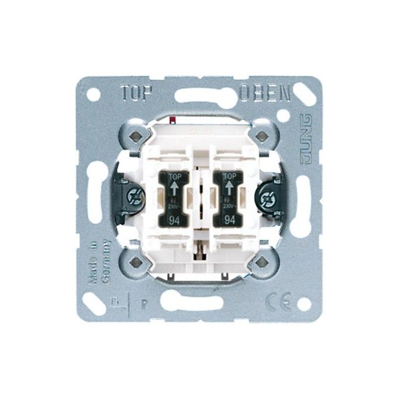 Mecanismo de botão duplo com luminoso 10AX 250V JUNG 535U5