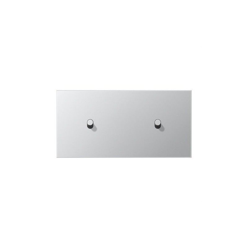 Placa con 2 palancas cilindro 2 mecanismos horizontales aluminio LS912 JUNG AL12-200R0