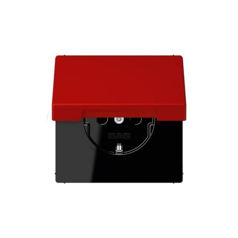 Base Schuko® con tapa protección rouge vermillon 31 JUNG LC1520KIKL32090