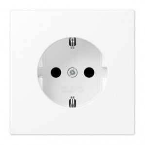 German socket outlet 16A 250V~ with safety device and screw terminal  connection ivory Simon 31