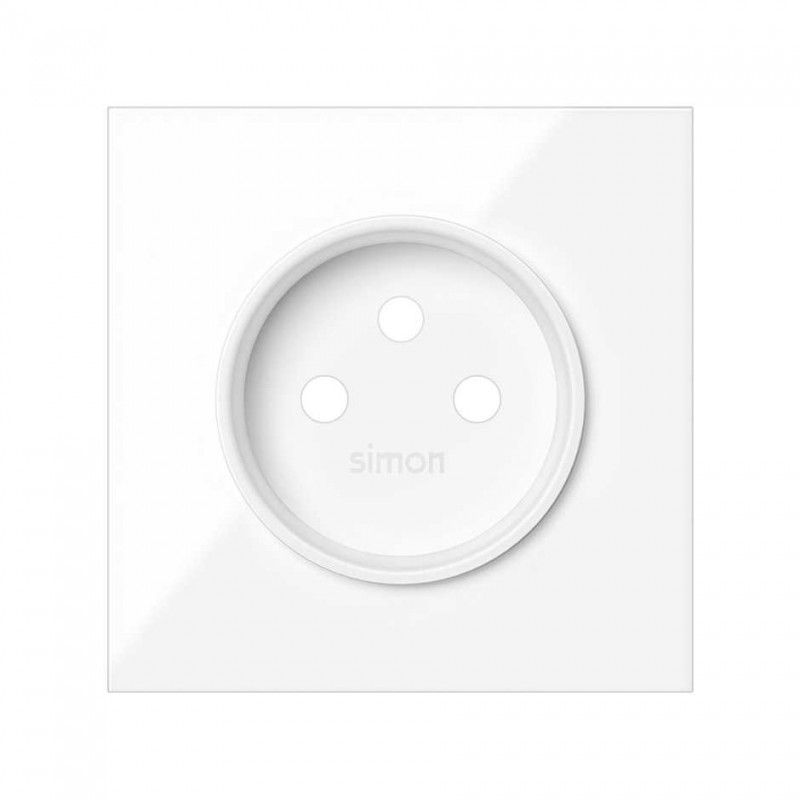 Simon 100 Bright white French plug cover 10000068-130