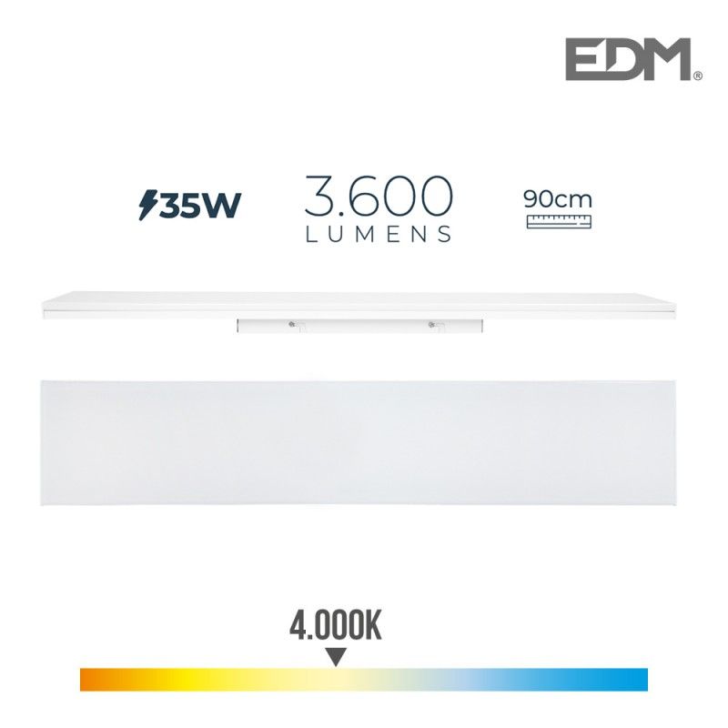 Regleta led 35w 90cm 4000k luz dia 3600 lm edm