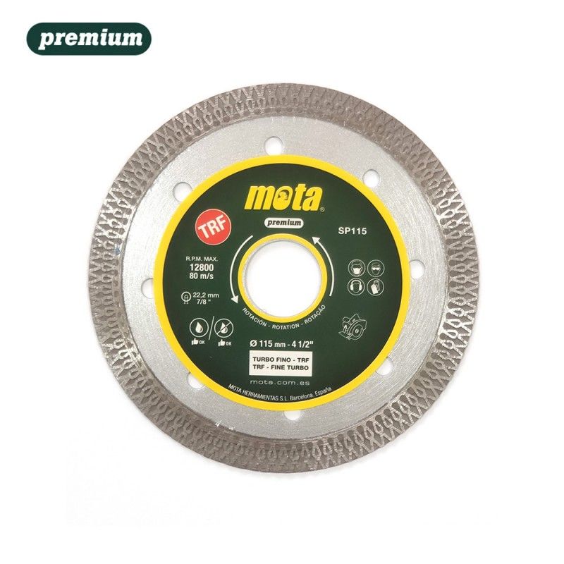 Disco diamantado turbo fino trf ø115mm 4-1 2" sp115 MOTA