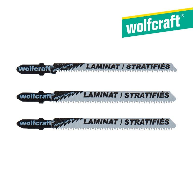 Lâminas de serra de vaivém Wolfcraft T-Shank/HCS (pacote 3) (2379000)