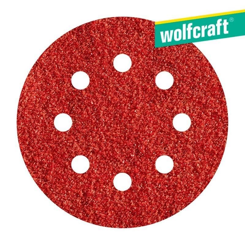 Folhas de lixa adesivas Wolfcraft Corindo Grão 120 - 125 mm (pacote 5) (2251000)