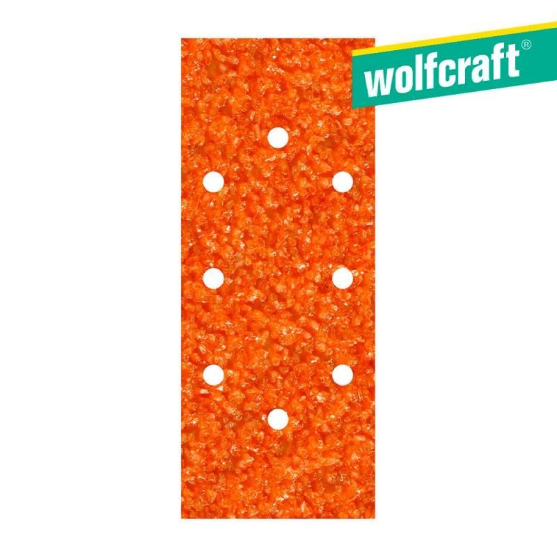 Folhas de lixa Wolfcraft Corindo Oval perfurado de grão 40 - 93x230mm (pacote 5) (1971000)