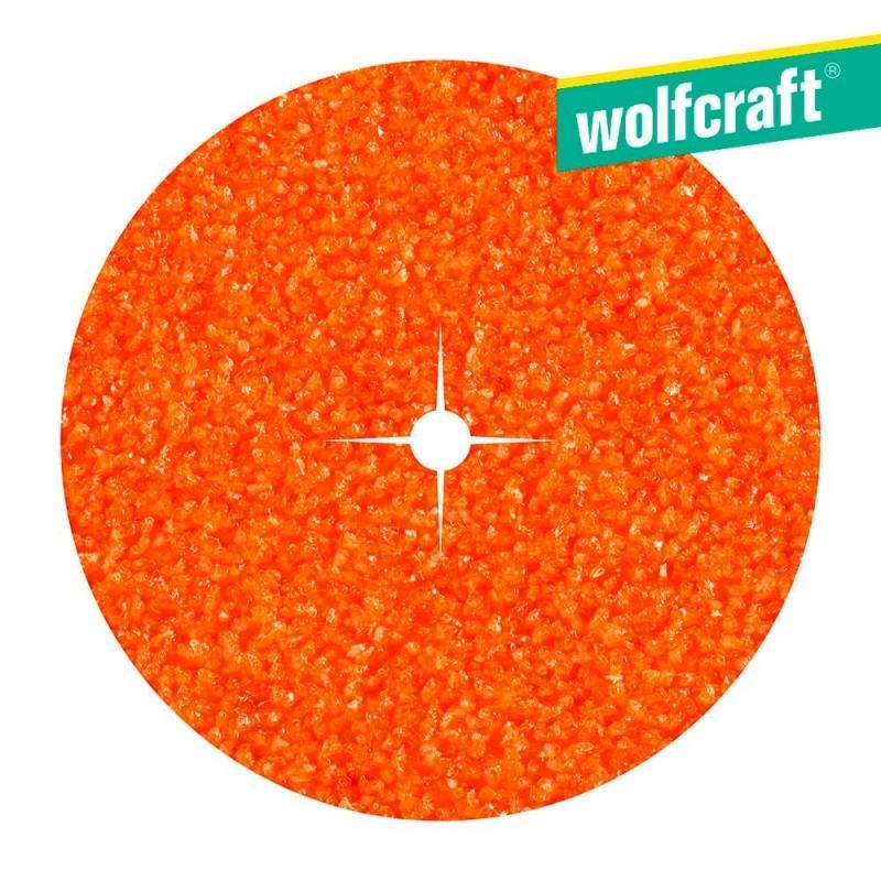 Pack 10 discos  de papel abrasivo de corindón grano 40 ø125  wolfcraft