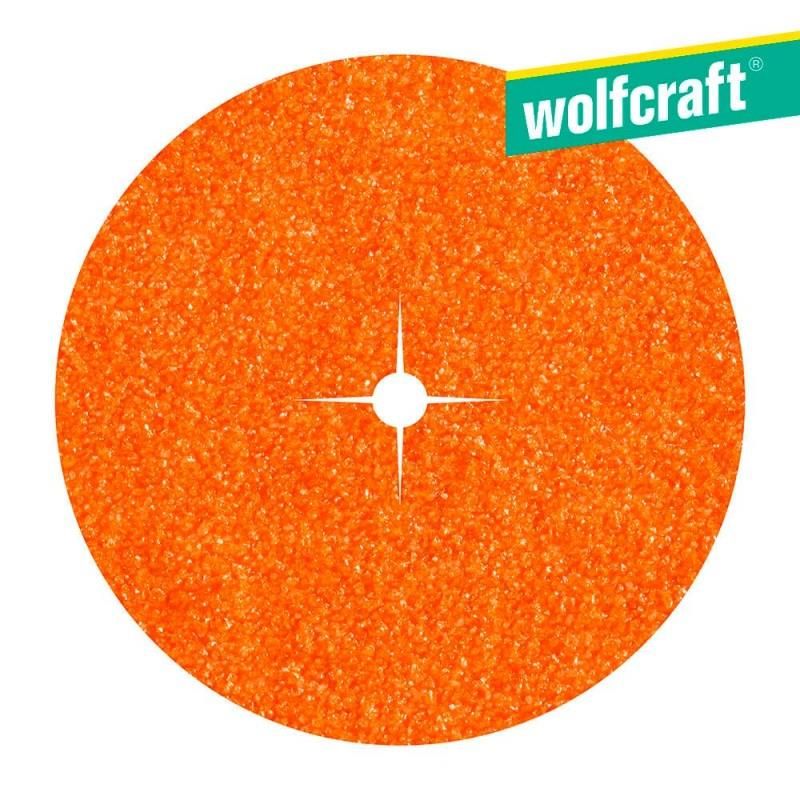 Pack 10 discos  de papel abrasivo de corindón grano 80 ø125  wolfcraft