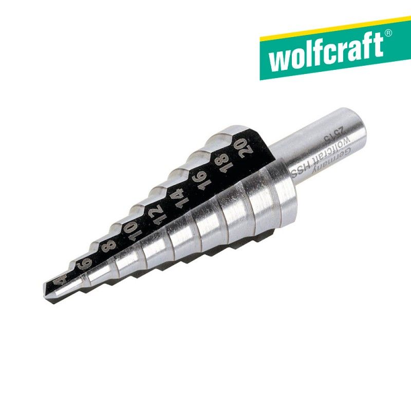 Broca escalonada Wolfcraft HSS 4-20 mm (2515000)