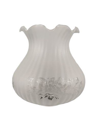 Cristina tulipe en verre mat 19x13cm bouche 5cm LTDE 92-X