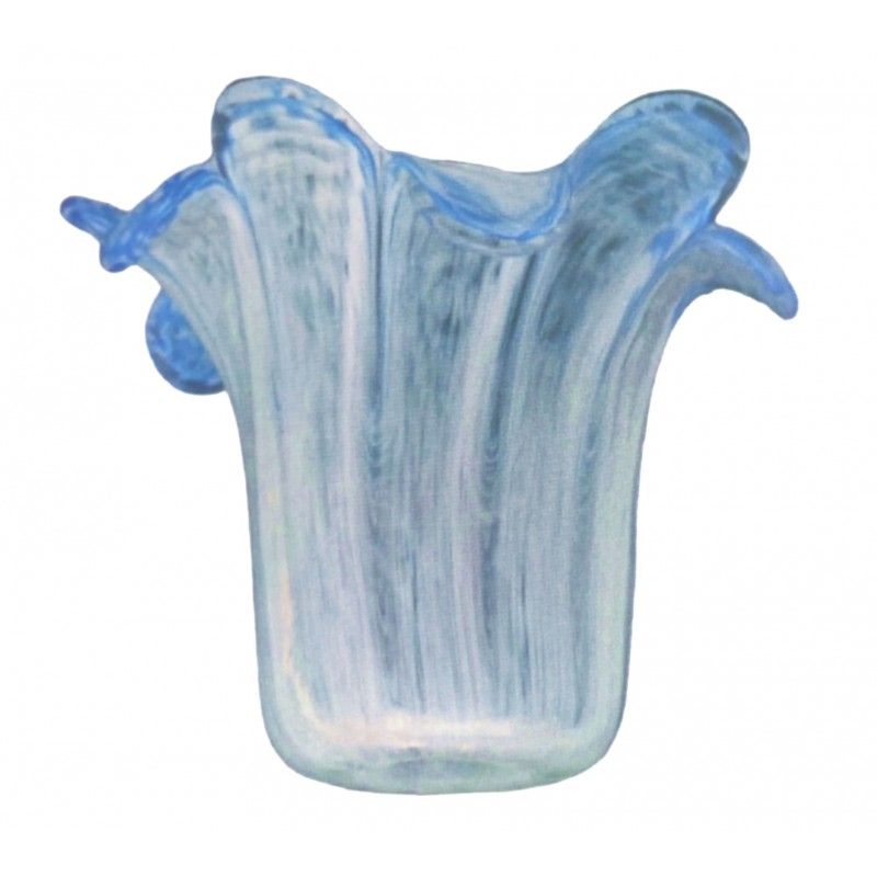 Tulipan Blue Glass Tulip 11x13cm Mouth 3cm LTDE 567