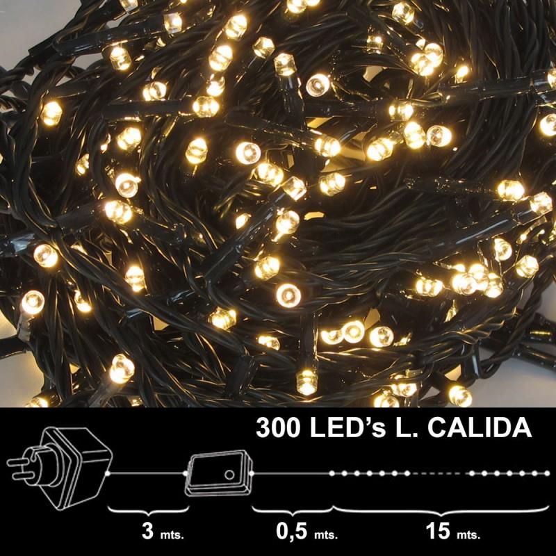 Luces Navidad 300 Leds Luz Calida Interior / exterior (IP44) AFT 05490055