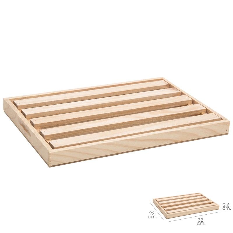 Tabla Corta Pan Madera Con Recoge Migas Oryx 32 x 22 cm. AFT 05860105