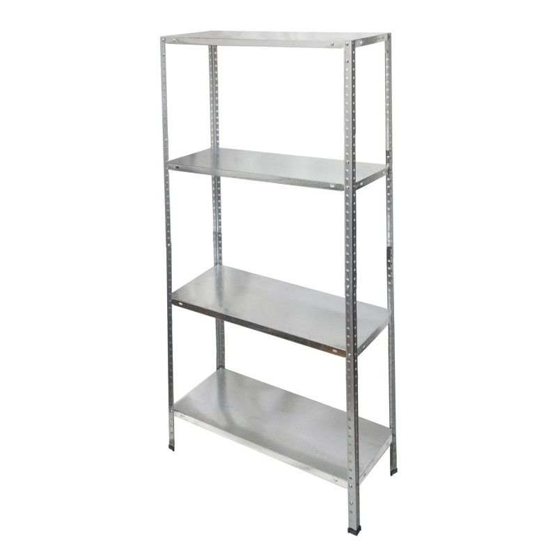 Módulo de Estante Galvanizado com 4 Prateleiras 150x75x30 cm.