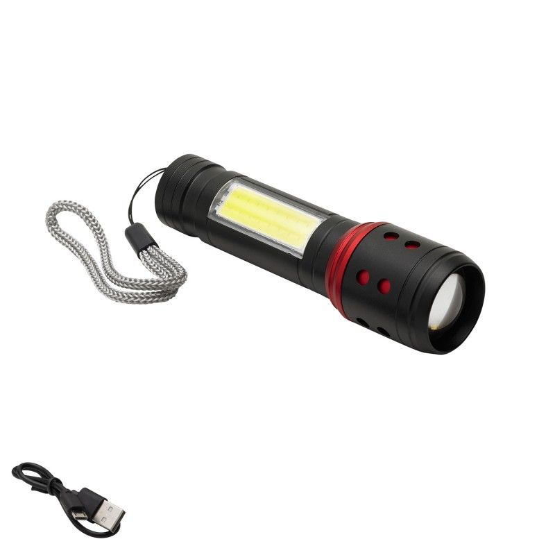 Lampe Torche Led Rechargeable Zoom 5 W. 300 + 150 Lumens