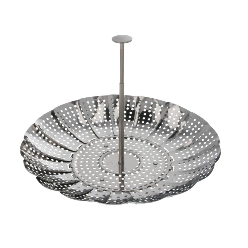 Cesta Vaporera Acero Inoxidable, Plegable Ø 13,5 / 23 cm. Cocina Al Vapor. AFT 05026025