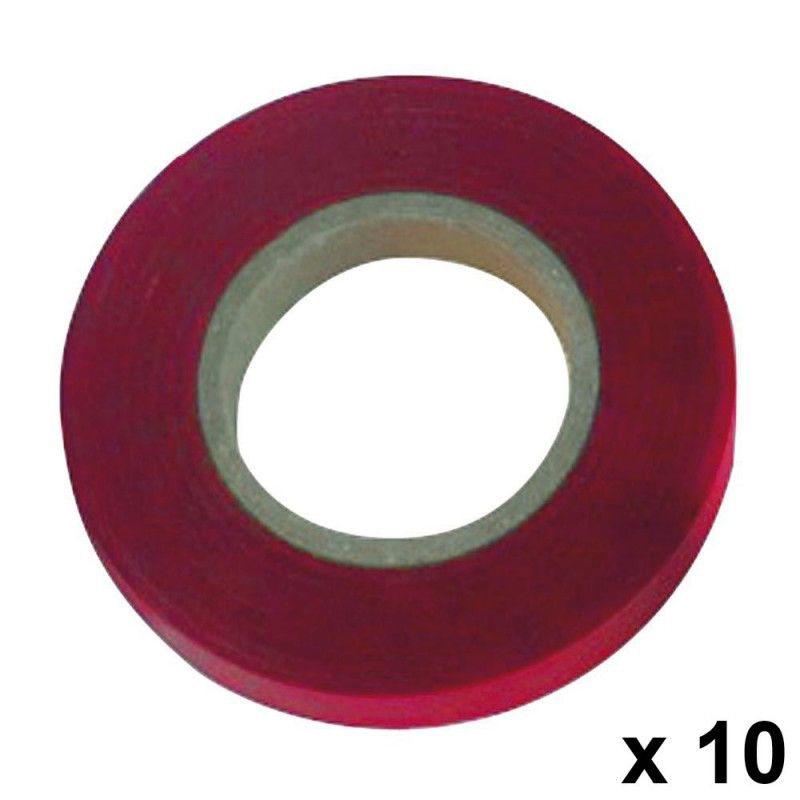 Fita de amarração 11 x 0,15 mm. x 26 metros Vermelho (Pacote 10 Rolos)